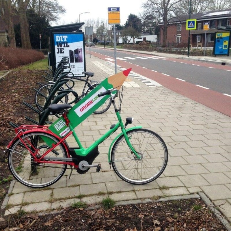 GroenLinks promotie fiets